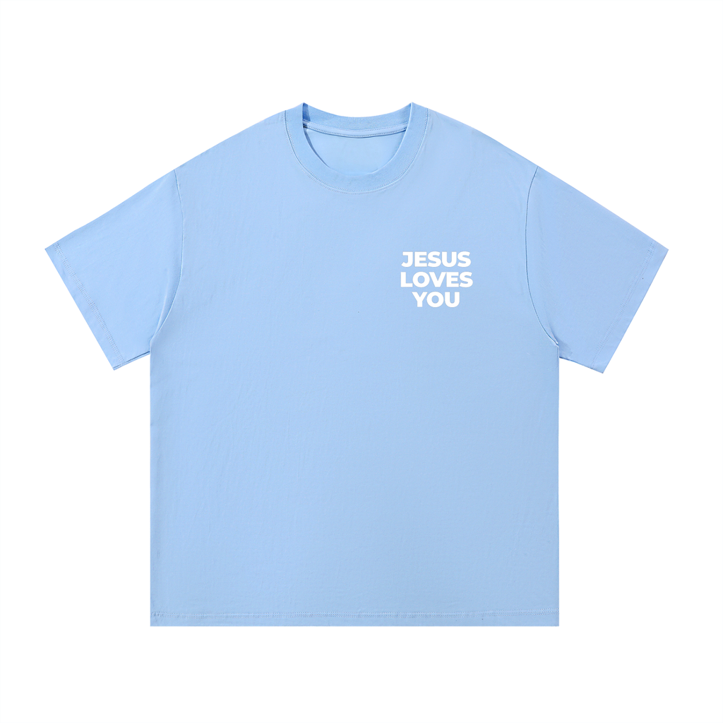 Jesus loves you Blue Tee