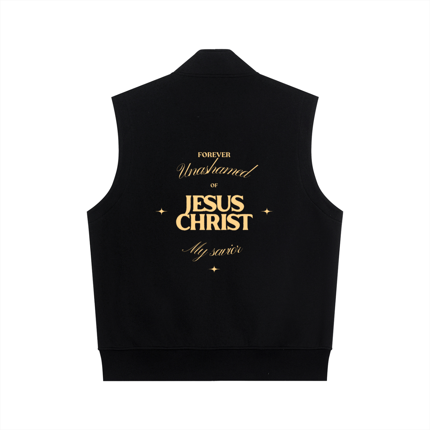 Black Heavyweight Vest - UNASHAMED OF JESUS