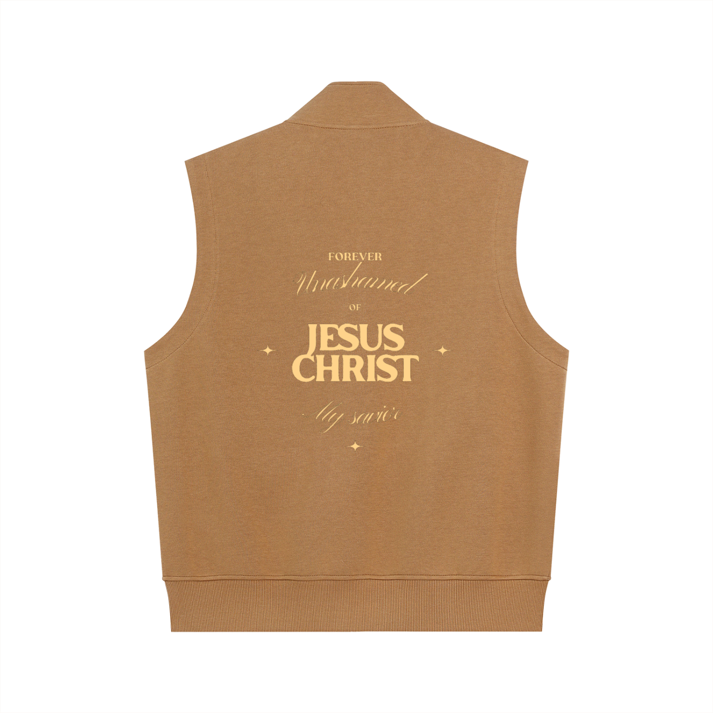 Khaki Heavyweight Vest - UNASHAMED OF JESUS