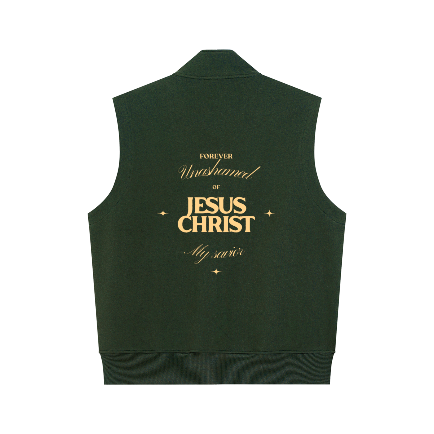 Green Heavyweight Vest - UNASHAMED OF JESUS